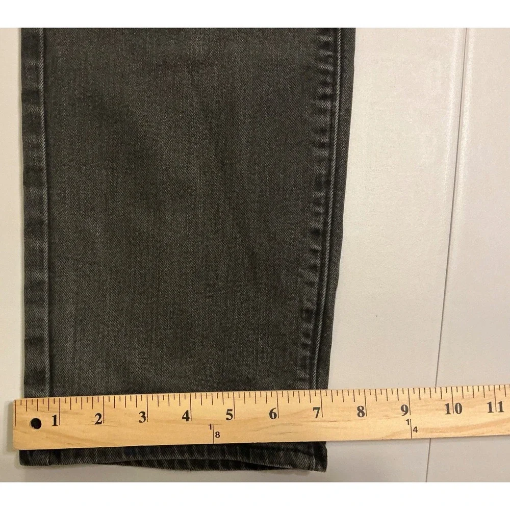 Abercrombie Fitch Men Gray Straight Stretch Jeans Size 33x34 (fits 32x30)‎